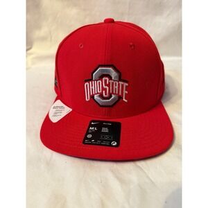 Nike Pro Dri-Fit‎ Ohio State Buckeyes Mens Hat M/L Red Swoosh Just Do It Cap